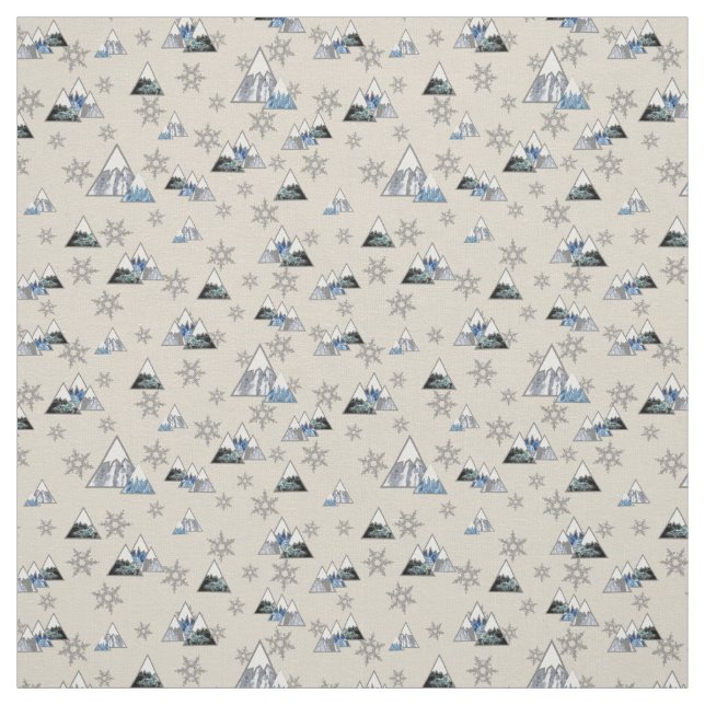 Icy Mountains  Fabric (Swatch)