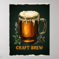 Icy Mug of Craft Brew Illustration
