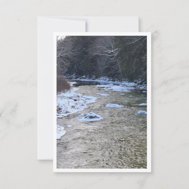 Icy NH River during January Note Card (Front)
