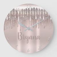 Icy Pink Rose Gold Diamond Sparkle Glitter Drip