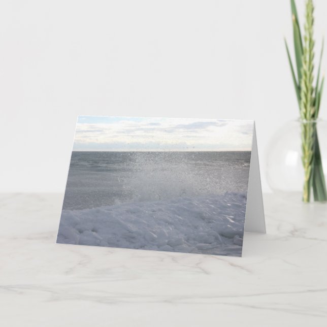 Icy Shore Holiday Card (Front)