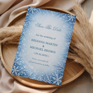 Icy Snowflake Frosted Winter Dreamscape Save The Date