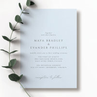 Icy Soft Blue | Airy Elegant Minimalist Wedding