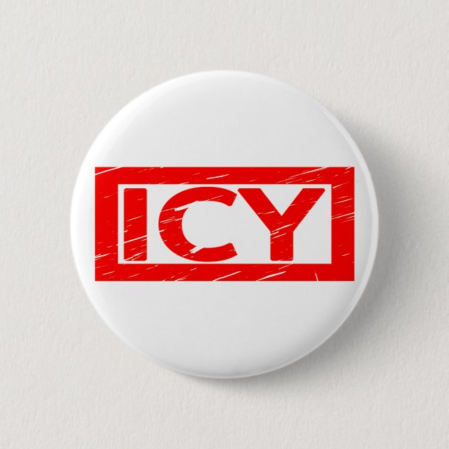 Icy Stamp 6 Cm Round Badge (Front)