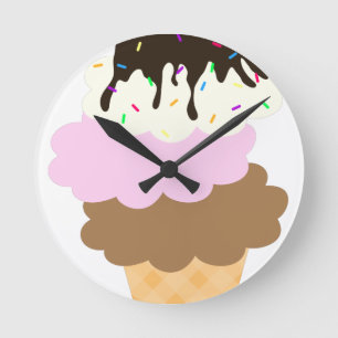 Icy Sweetness Round Clock
