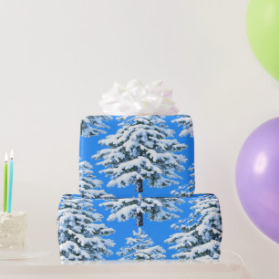 Icy Tree Dreams Snowy Forest Wrapping Paper