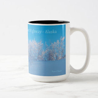 Icy Trees Two-Tone Coffee Mug