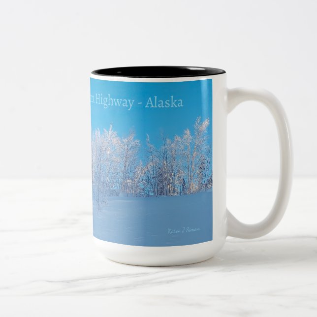 Icy Trees Two-Tone Coffee Mug (Right)