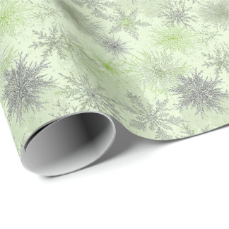 Icy Vintage Snowflakes Wrapping Paper