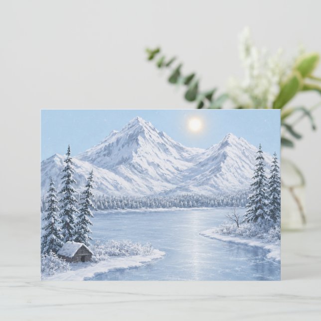 Icy Winter  Card (Standing Front)