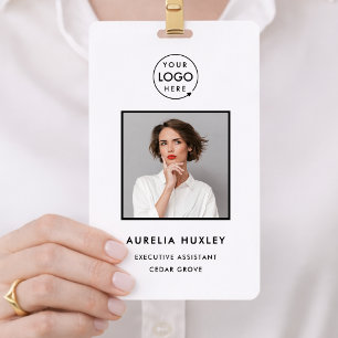 ID Badge 3x5 Custom Photo Staff Card Badges