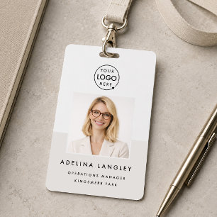ID Badge 3x5 Photo Custom Employee Name Card