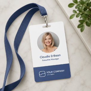ID Badge 3x5 Photo Custom Employee QR Badges