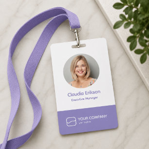 ID Badge 3x5 Photo Custom Employee QR Badges