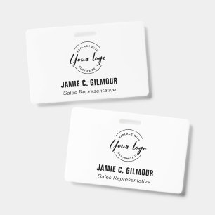 ID Badge Business Logo Employee Staff Simple