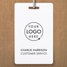 ID Badge Card Business Employee Staff Custom Logo 