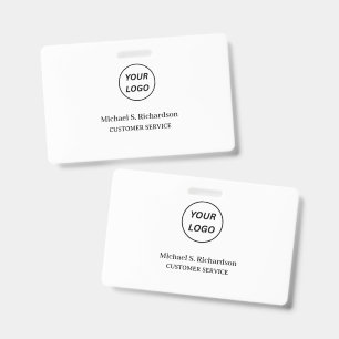 ID Badge Card Business Employee Staff Logo White
