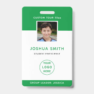 ID Badge Photo Template School Trip Music Tour