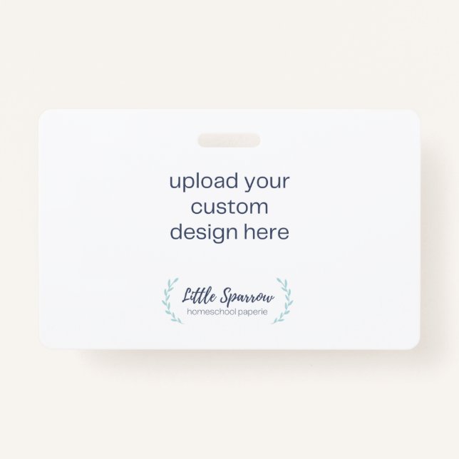 ID Badge - Upload Your Own Design Horizontal (Front)