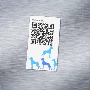 ID blue Great Dane series  Magnetic Business Card