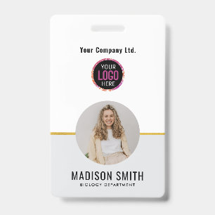 ID Card Badge   Minimal Business Employee Photo