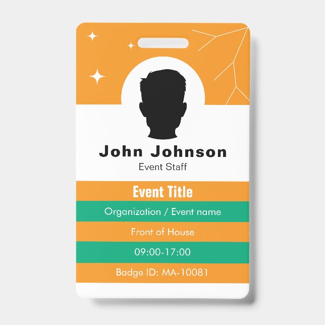 ID Card Badge - Minimal Staff Photo (Front)