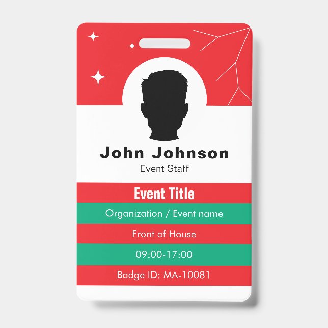 ID Card Badge - Minimal Staff Photo (Front)