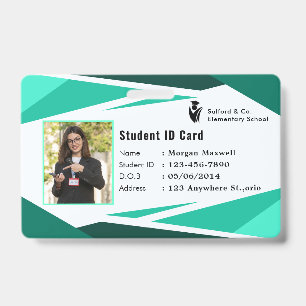 ID Card Badge Modern Business Student Photo