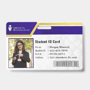 ID Card Badge Modern Business Student Photo