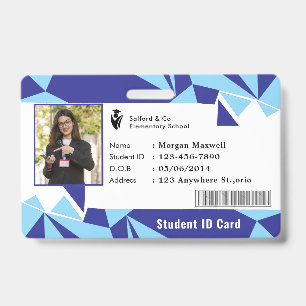 ID Card Badge Modern Business Student Photo