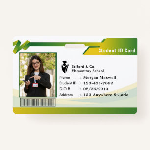 ID Card Badge Modern Business Student Photo ID Badge