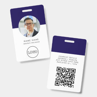 ID Card Modern Minimalist Photo Name Logo Badge