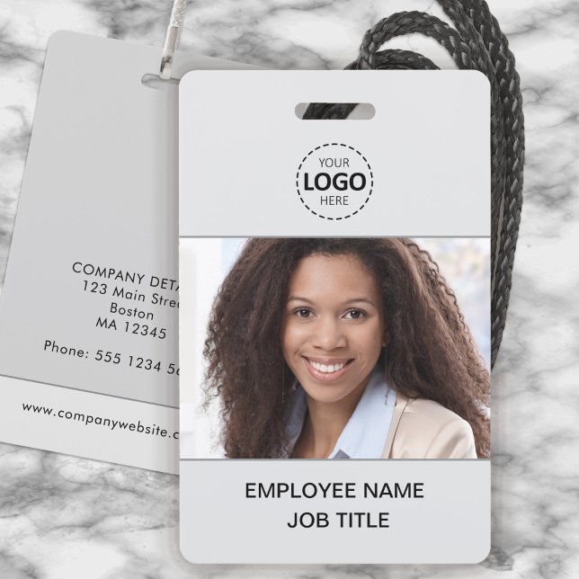 ID Card Photo and Logo Upload Employee ID Badge (Creator Uploaded)