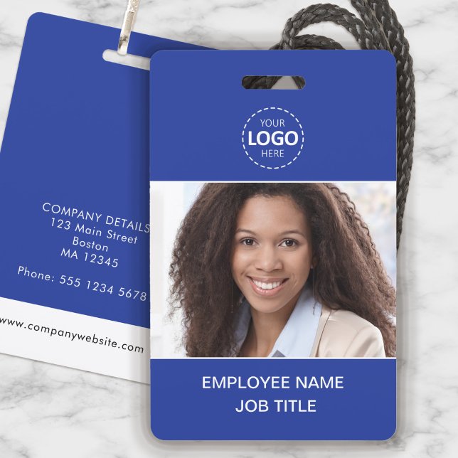 ID Card Photo and Logo Upload Employee ID Badge (Creator Uploaded)