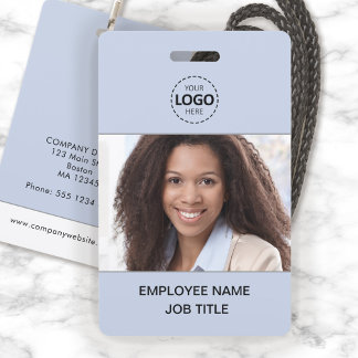 ID Card Photo and Logo Upload Employee ID Badge