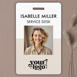 ID Card QR Badge   Minimal Business Employee Photo