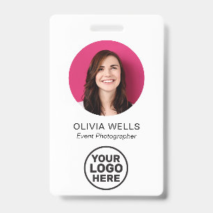 ID Card   Simple Modern  Photo Logo QR Badge