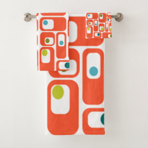 id-Century Modern Rectangles Bath Towel Set