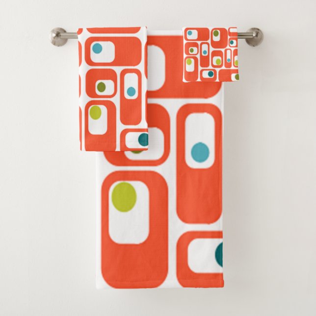 id-Century Modern Rectangles Bath Towel Set (Insitu)