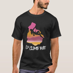 I'd Climb That Vintage Sunset Rock Climbing T-Shirt