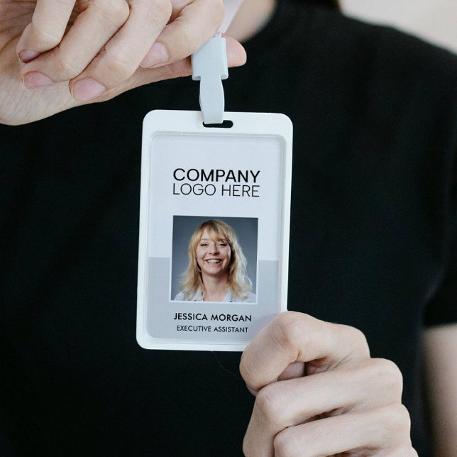 ID CORPORATE LOGO EMPLOYEE PHOTO SILVER ID BADGE (Creator Uploaded)