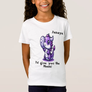 "I'd give you the Moon" Kawaii Custom Girl's T-Shirt
