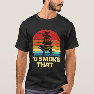 Id Grill That Retro Bbq Barbecue Grill Meat Lover T-Shirt