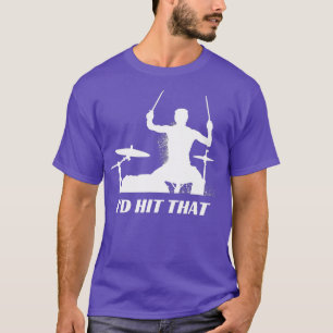 Id Hit hat  Id Hit hat Drums Drummer Drum set  T-Shirt