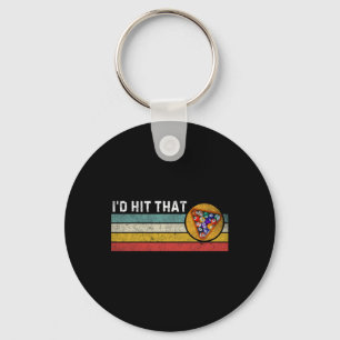 Id Hit That Billiards Vintage Pool Player Funny Bi Key Ring