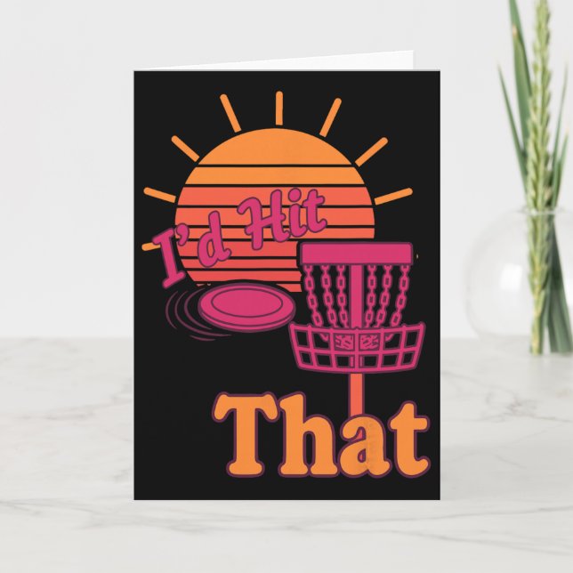 Id Hit That Funny Disc Golf Flying Disc Sket  Card (Front)