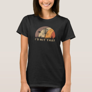 I'd Hit That Funny Disc Golf Vintage Frisbee Disc  T-Shirt