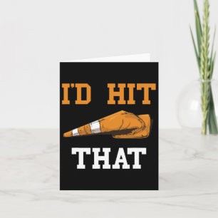 I'd Hit That Funny Halloween Costume Traffic Cone  Card