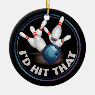 I'd Hit That Funny Joke Bowling Ceramic Tree Decoration