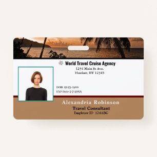 ID Identification Card Bar Code Photo Badge ID Badge